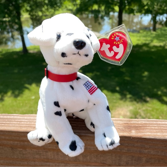 RETIRED TY Rescue Dalmatian w/Flag Beanie Babie September 11 2001 Memorial 9/11 - Picture 1 of 7